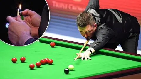 Snookerzysta użył zapalniczki przy stole