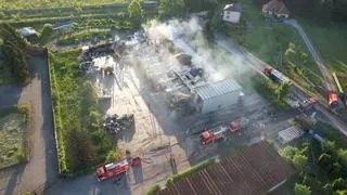 Pożar piekarni w Myślachowicach (powiat chrzanowski)