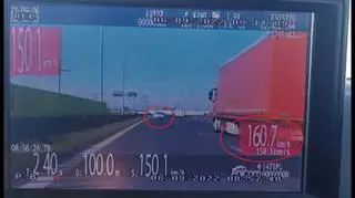 Przekroczył prędkość na drodze ekspresowej o 80 km/h