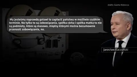 Taśmy Kaczyńskiego. Fragment 6. Jesteśmy naprawdę gotowi to zapłacić państwu w możliwie szybkim terminie
