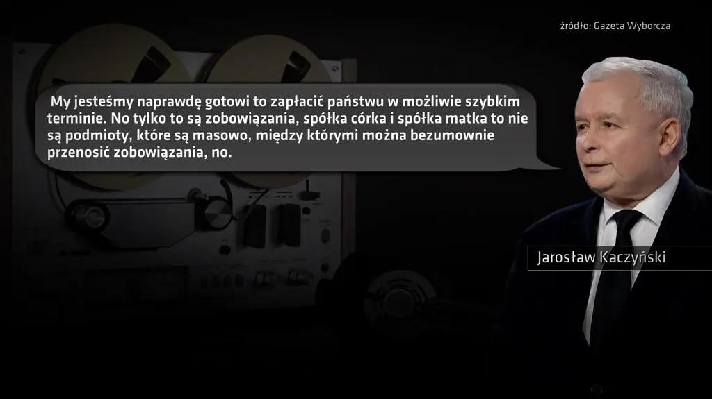 Taśmy Kaczyńskiego. Fragment 6. Jesteśmy naprawdę gotowi to zapłacić państwu w możliwie szybkim terminie
