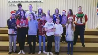 Students of a Polish school in Reykjavik, Iceland perform "Silent Night"