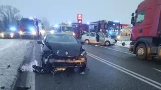Wypadek na DK 92. Ranna kobieta