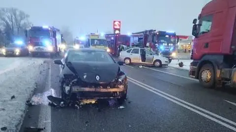 Wypadek na DK 92. Ranna kobieta