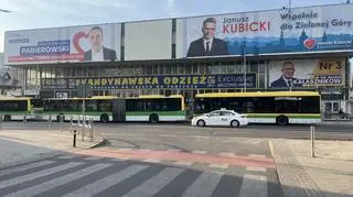 Zielona Góra oklejona plakatami wyborczymi
