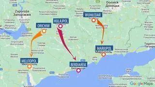 Trzy możliwe kierunku uderzeń Ukraińców w kierunku obwodu zaporoskiego