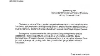 Podziękowania dla prudnickich policjantów