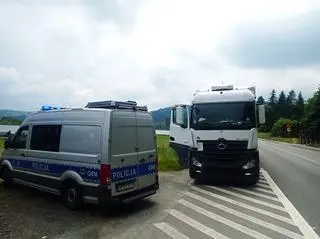 Kierowcę tira zatrzymano w Witowicach Dolnych koło Nowego Sącza