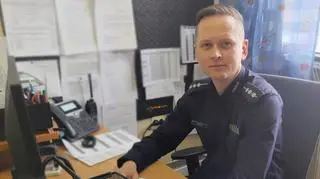 Dziecko uratował st. asp. Jacek Zbrzyzny Kierownik Ogniwa Ruchu Drogowego Komendy Powiatowej Policji w Nidzicy