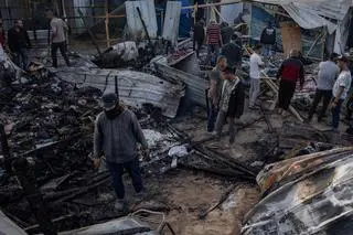 Atak powietrznego Izraela na Rafah w Strefie Gazy