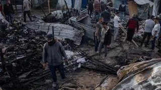 Atak powietrznego Izraela na Rafah w Strefie Gazy