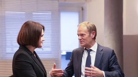 "Przyjazne spotkanie z odważnym i autentycznym białoruskim przywódcą". Tusk rozmawiał z Cichanouską