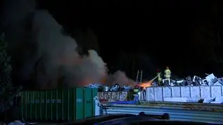 Pożar składowiska elektrośmieci w Kiełczowie