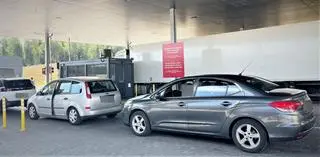 Czerwone tablice na litewskim przejściu granicznym z Białorusią