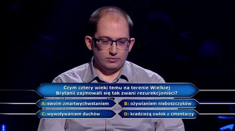 Pytanie w "Milionerach" za 125 tys. złotych o rezurekcjonistów