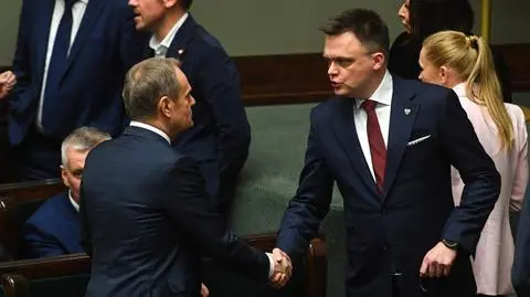Tusk i Hołownia w Sejmie