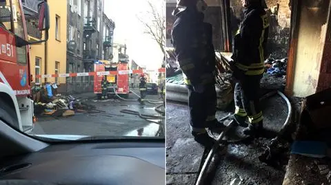 W mieszkaniu 81-latki wybuchł pożar. Policjanci pożyczyli drabinę i ruszyli z pomocą