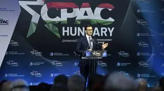 Mateusz Morawiecki na konferencji CPAC w Budapeszcie