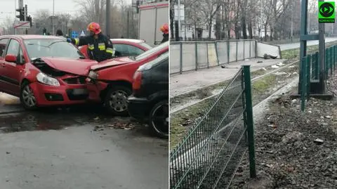 Uderzył w przystanek i wjechał na tory