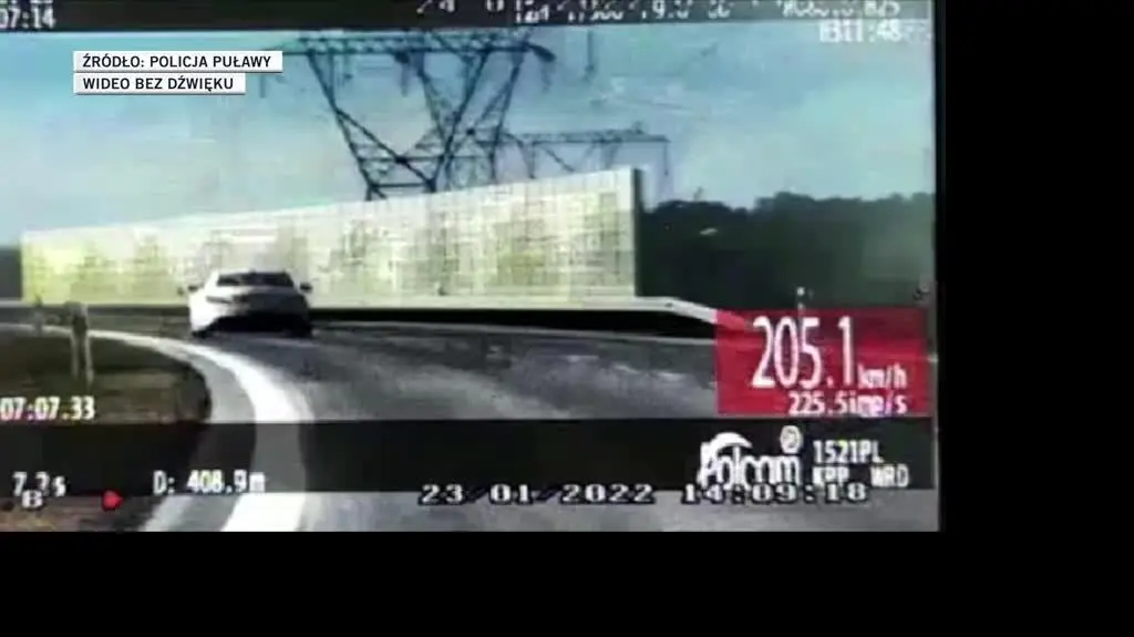 Przejazd nagrał policyjny wideorejestator