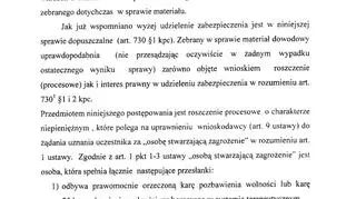 Postanowienie Sądu Okręgowego w Rzeszowie w sprawie Mariusz Trynkiewicza