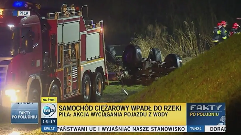 Akcja wyciągania pojazdu z wody