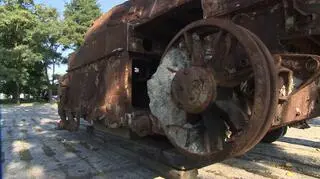 Niemiecki czołg był zalany betonem 