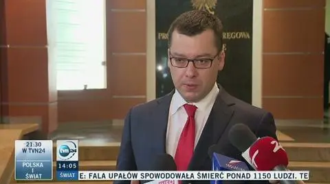 Prokuratura: jest już decyzja prokuratury o zarzutach dla pięciu osób