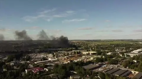 Pożar przy rozlewni gazu w Nowej Hucie