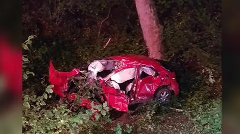 "Spadł do wąwozu, uderzając o skały i drzewa". Kierowca zginął na miejscu