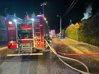 Budynek stanął w ogniu 