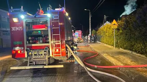 Budynek stanął w ogniu 