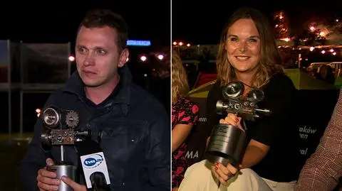 Katarzyna Górniak i Wojciech Bojanowski z nagrodami Kraków Green Film Festival