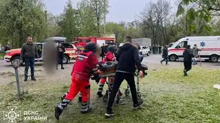 Czernihów po ataku rakietowym Rosjan 