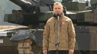 Andrzej Duda na poligonie pod Orzyszem