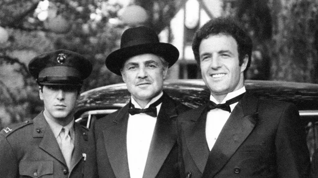 Al Pacino, Marlon Brando, James Caan i John Cazale w 1972 roku
