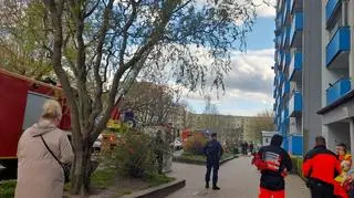 Pożar bloku i ewakuacja mieszkańców.Szczecin
