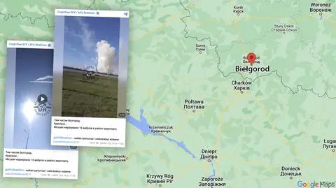 "16 wybuchów w rejonie lotniska", na terytorium Rosji. Nagranie