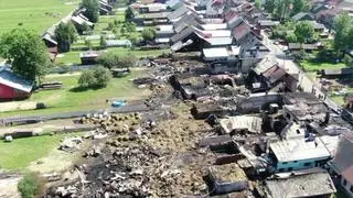 Pożar w małopolskiej wsi