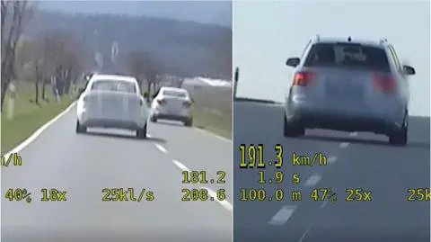 Jeden wyprzedzał na trzeciego, drugi pędził środkiem drogi. Policja pokazuje nagranie