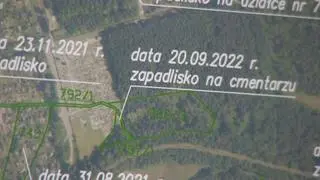 Zapadlisko na cmentarzu