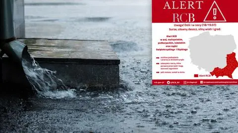 Alert RCB dla południowo-wschodniej Polski. "Możliwe podtopienia"