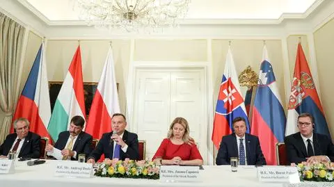Andrzej Duda na szczycie Grupy Wyszehradzkiej w październiku 2019 roku