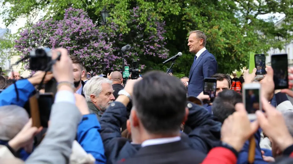 Całe przemówienie Donalda Tuska na terenie kampusu UW