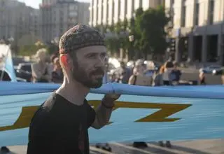 Manifestacja Tatarów Krymskich (zdjęcie archiwalne)