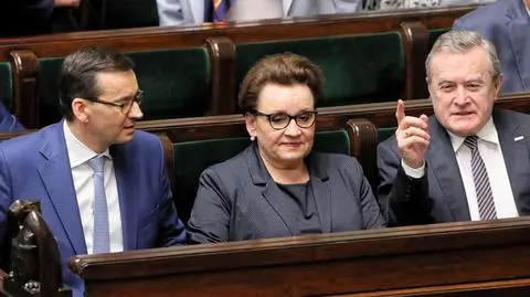 Mateusz Morawiecki podczas sejmowej debaty nad wotum nieufności dla szefowej MEN
