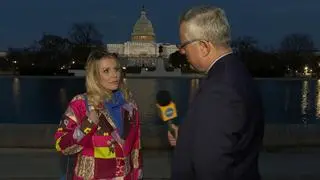 Bianka Zalewska speaks with "Fakty" TVN correspondent in Washington, D.C.