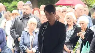 Syn Grzegorza Miecugowa podziękował obecnym za przybycie