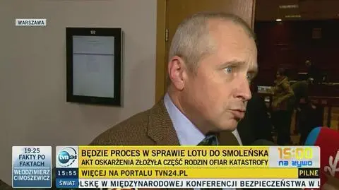 Akt oskarżenia złożyła część rodzin ofiar katastrofy smoleńskiej