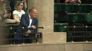 Donald Tusk na galerii sejmowej